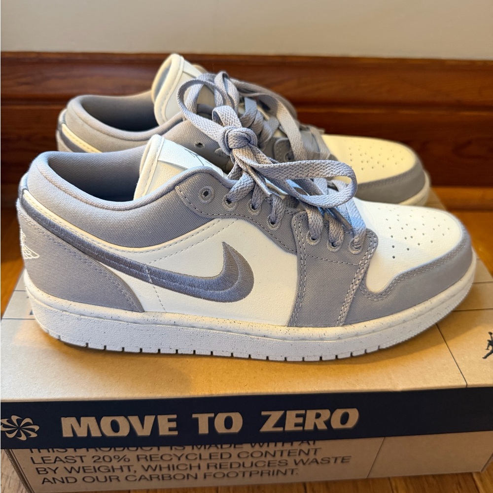 Nike Women's Jordan 1 Low SE Light Steel Grey/Sail-White (DV0426 012) 12 Size 8
